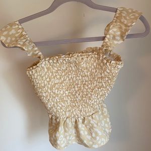 tan cheetah print tank top